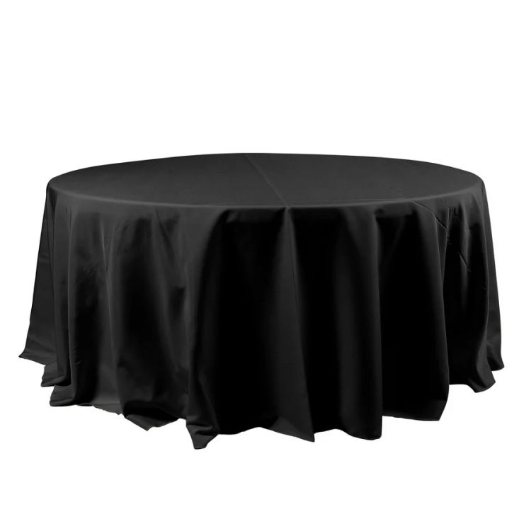 120 round linen, Black Table Linen