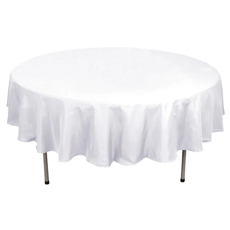 90 round linen, White Table Linen